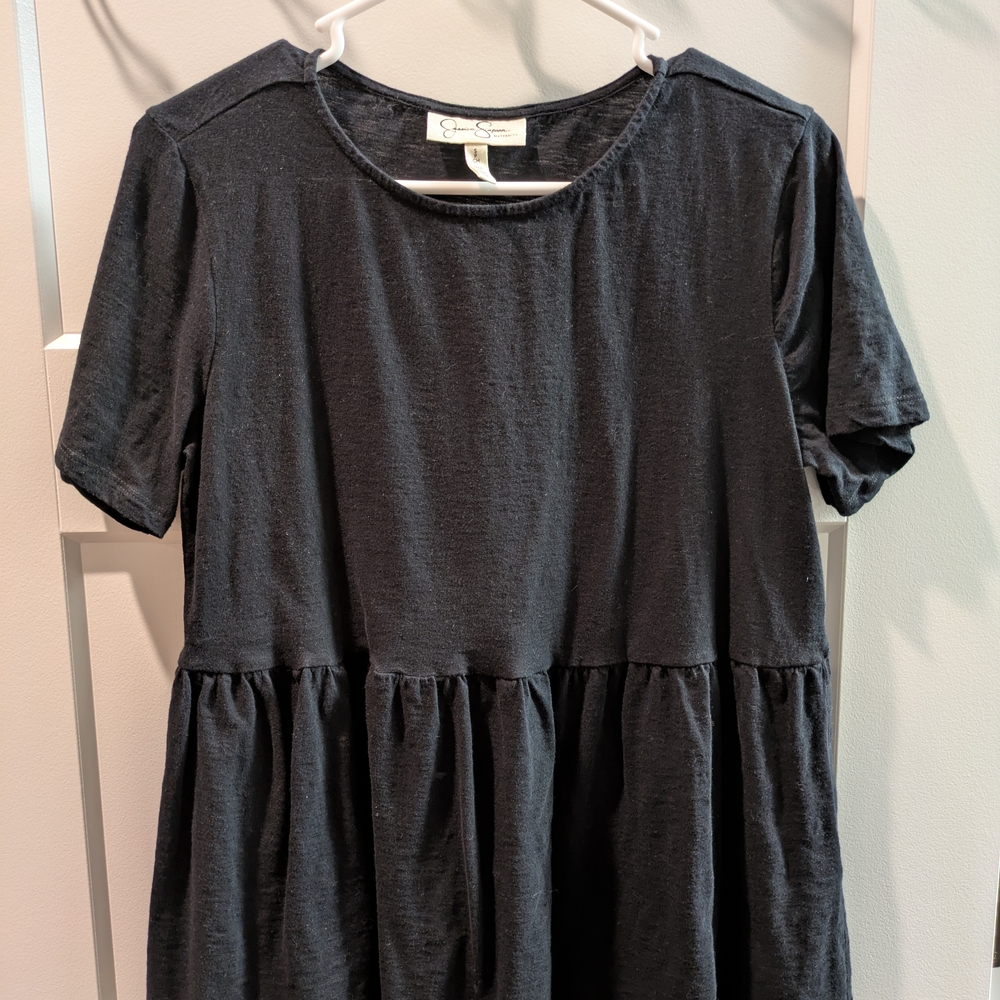 Black Short Sleeve Maternity Top